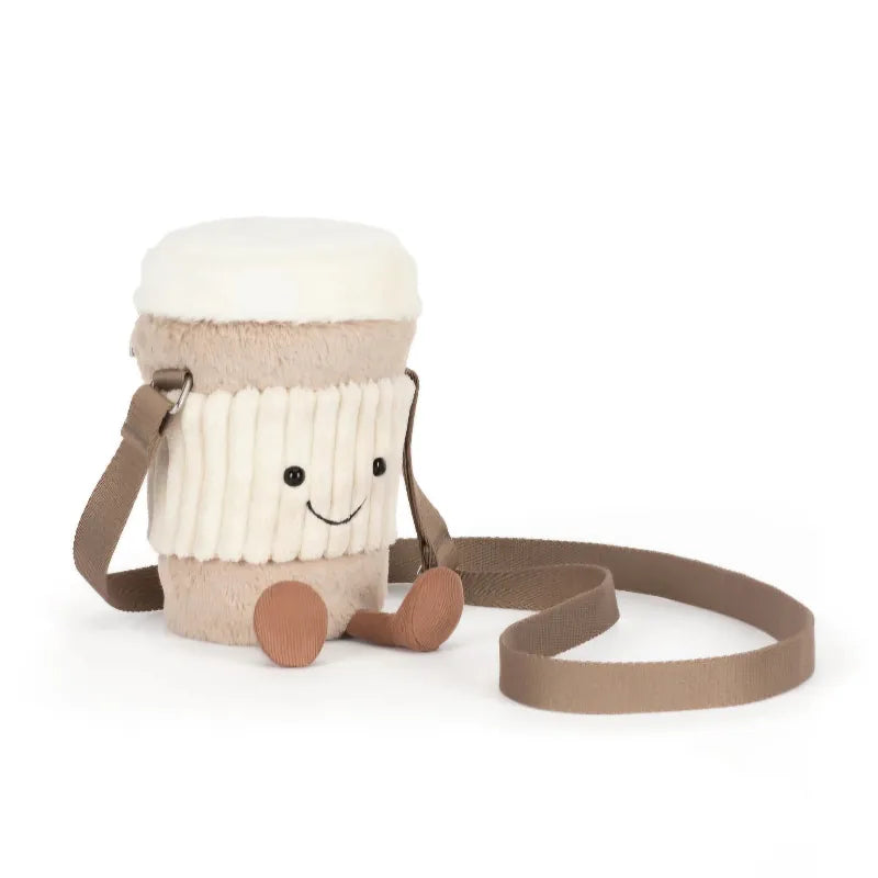 Cute Jellycat Amuseables Coffee-To-Go Bag for coffee connoisseur