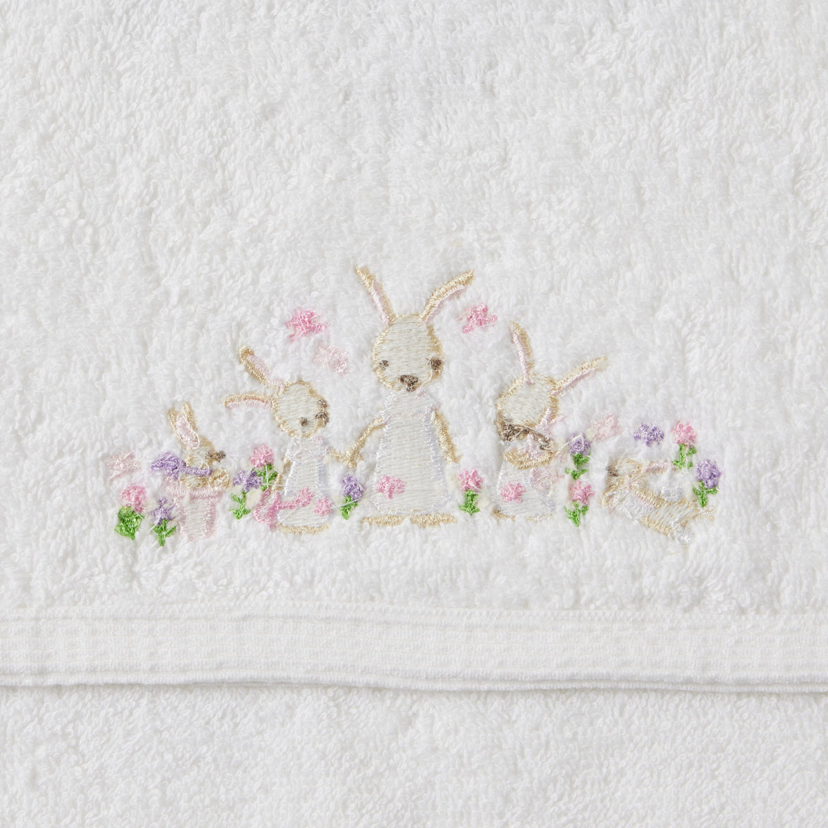 Jiggle & Giggle Baby Jiggle & Giggle Bunny Garden Bath Towel & Face Washer in Organza Bag