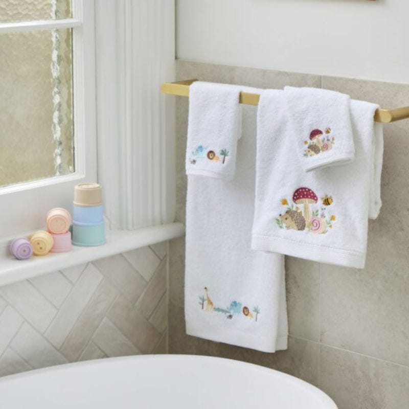 Jiggle & Giggle Baby Jiggle & Giggle Jungle Adventure Bath Towel & Face Washer in Organza Bag - NEW