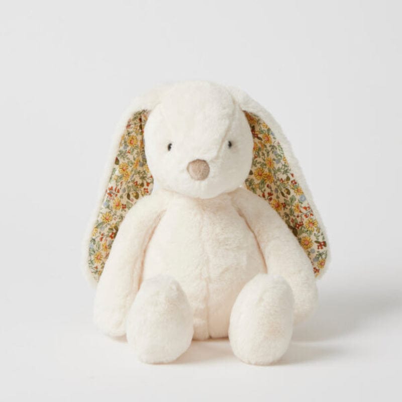 Jiggle & Giggle Stuffed Animals Jiggle & Giggle Floral White Bunny (medium) - NEW