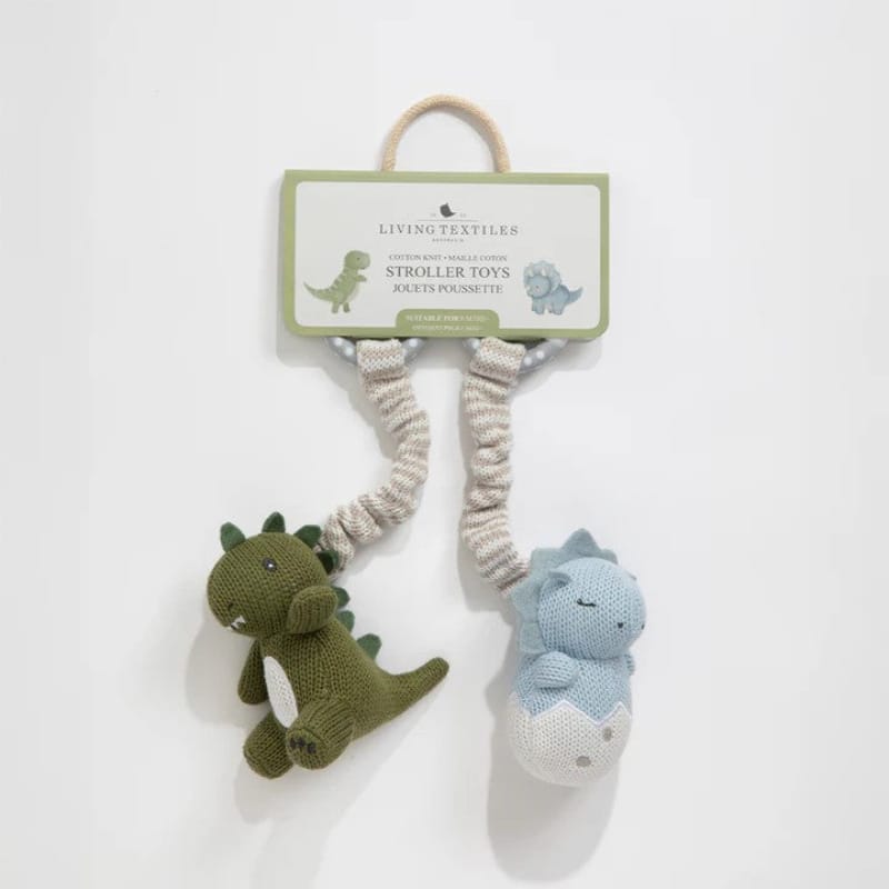 Living Textiles Baby Living Textiles 2 Pack Stroller Toys - Dinosaurs NEW