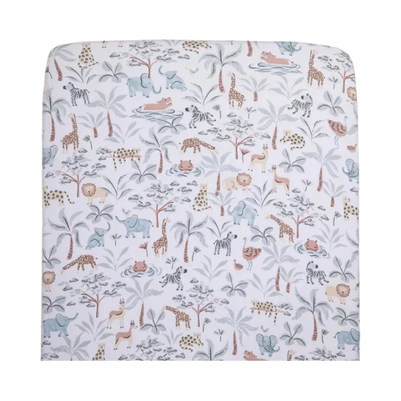 Living Textiles Baby Living Textiles Organic Cot Fitted Sheet - Wild Safari NEW
