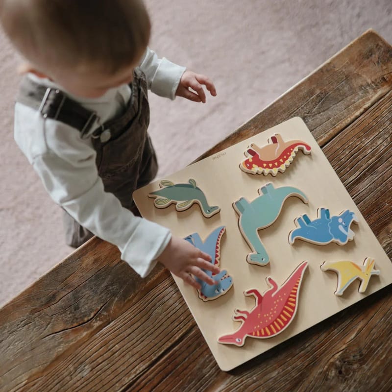 Mushie baby & toddler toys Mushie Wooden Puzzle - Dino