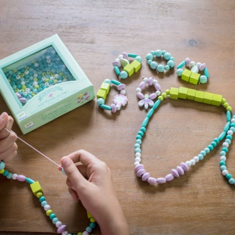 Neuroblastoma Australia DJECO Leaves and Flowers Wooden Beads (ages 4+) - NEW