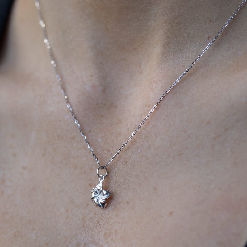 Neuroblastoma Australia Sterling Silver Frangipani Necklace