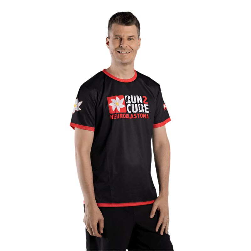 Run2Cure Run2Cure Men's Run T-Shirt (red trim)