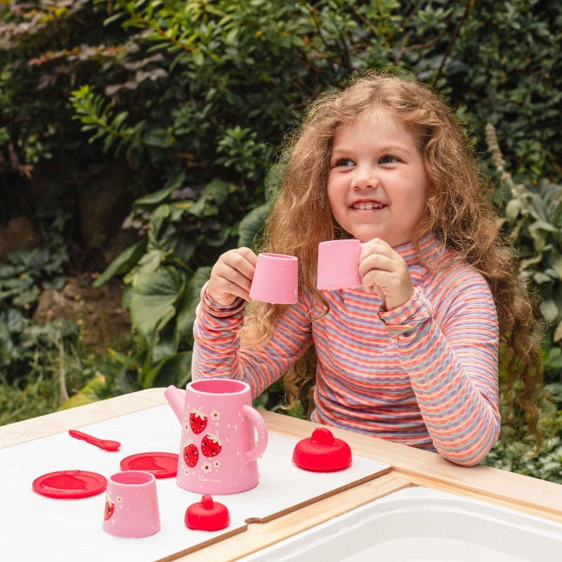 Tiger Tribe pretend play Tiger Tribe Silicone Tea Set - Strawberry Patch (ages 12 months+)