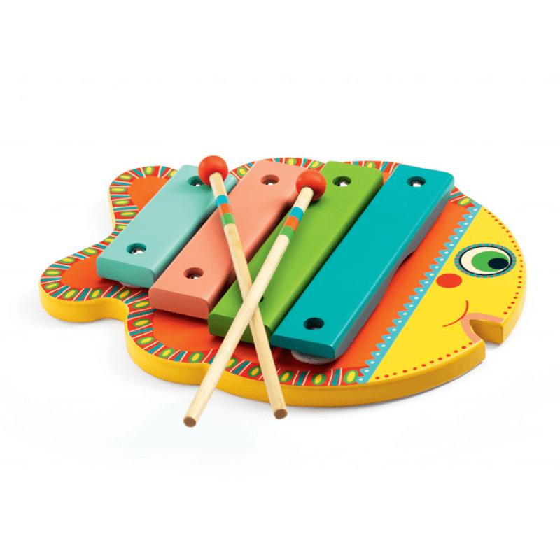 DJECO Animambo Xylophone (ages 18 months+) fish xylophone with 4 sounds
