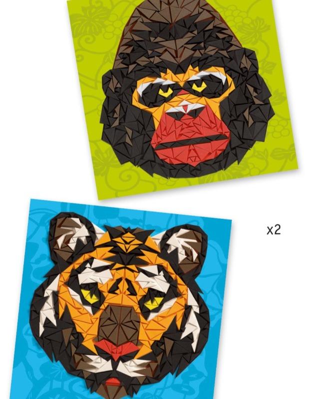 DJECO Khan Mosaic Kit (ages 8+) tiger and gorilla