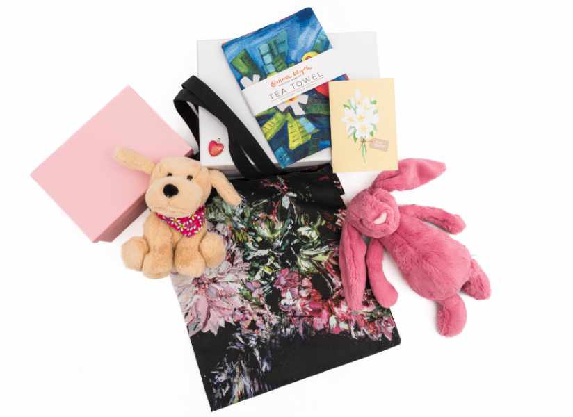 Neuroblastoma Australia Merchandise soft toy, bag and tea towel.