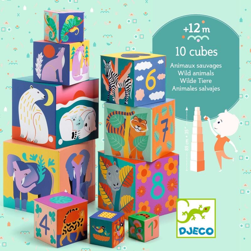 Djeco DJECO Wild Animal Blocks