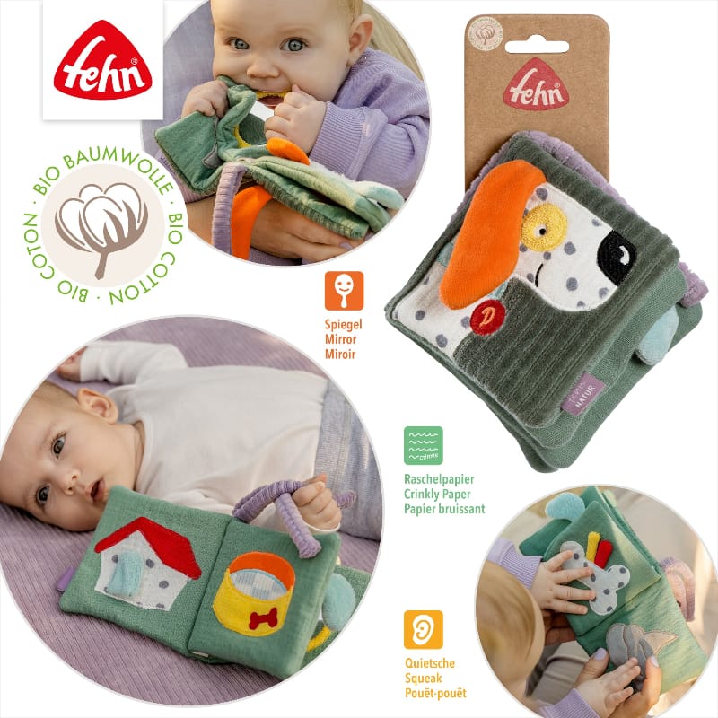 Fehn baby & toddler toys Fehn NATUR Soft Book Dog
