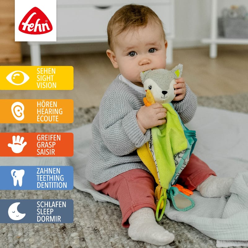 Fehn Stuffed Animals Fehn Baby Activity Comforter Fox Deluxe  NEW