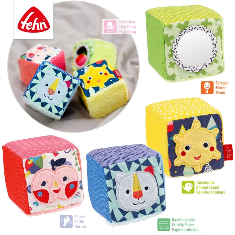 Fehn Stuffed Animals Fehn Set of 4 cubes