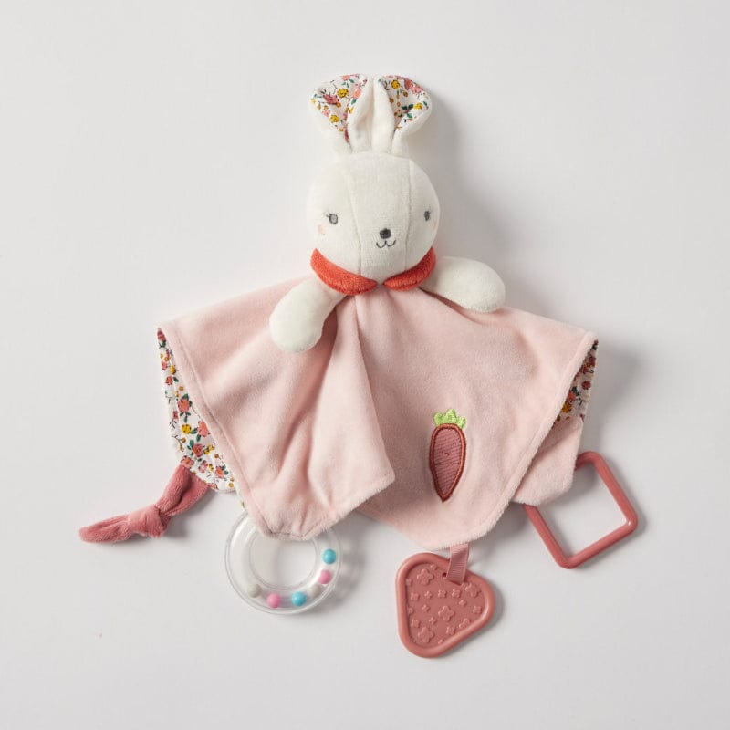 Jiggle & Giggle Baby Soothers Jiggle & Giggle Hugglies Bunny Rattle Comforter - New