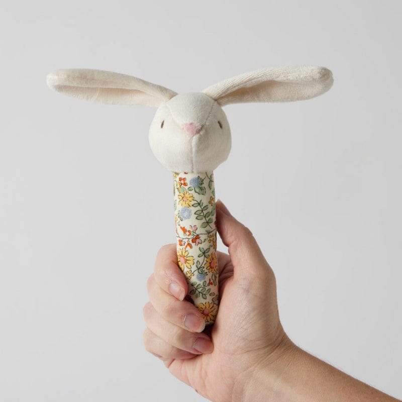 Jiggle & Giggle Stuffed Animals Jiggle & Giggle Floral Bunny Rattle - NEW