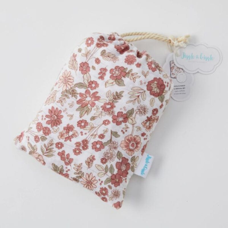Jiggle &amp; Giggle Juliet Muslin Wrap &amp; Arrival Card
