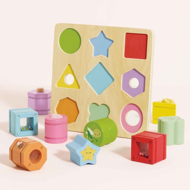 Le Toy Van Baby Activity Toys Le Toy Van Rainbow Sensory Shape Sorter - 10 pieces NEW