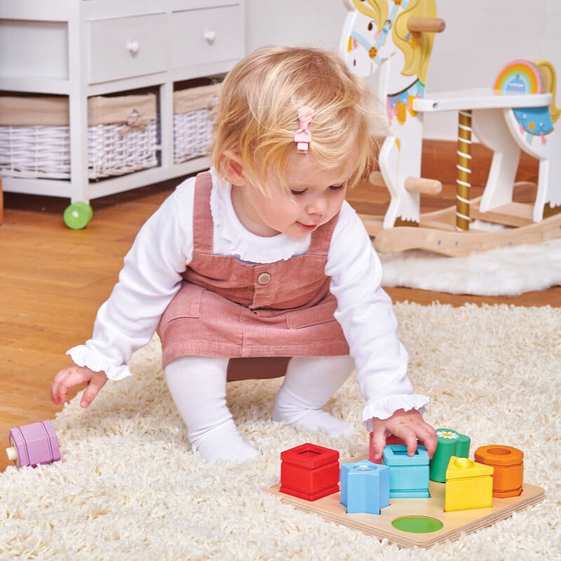 Le Toy Van Baby Activity Toys Le Toy Van Rainbow Sensory Shape Sorter - 10 pieces NEW