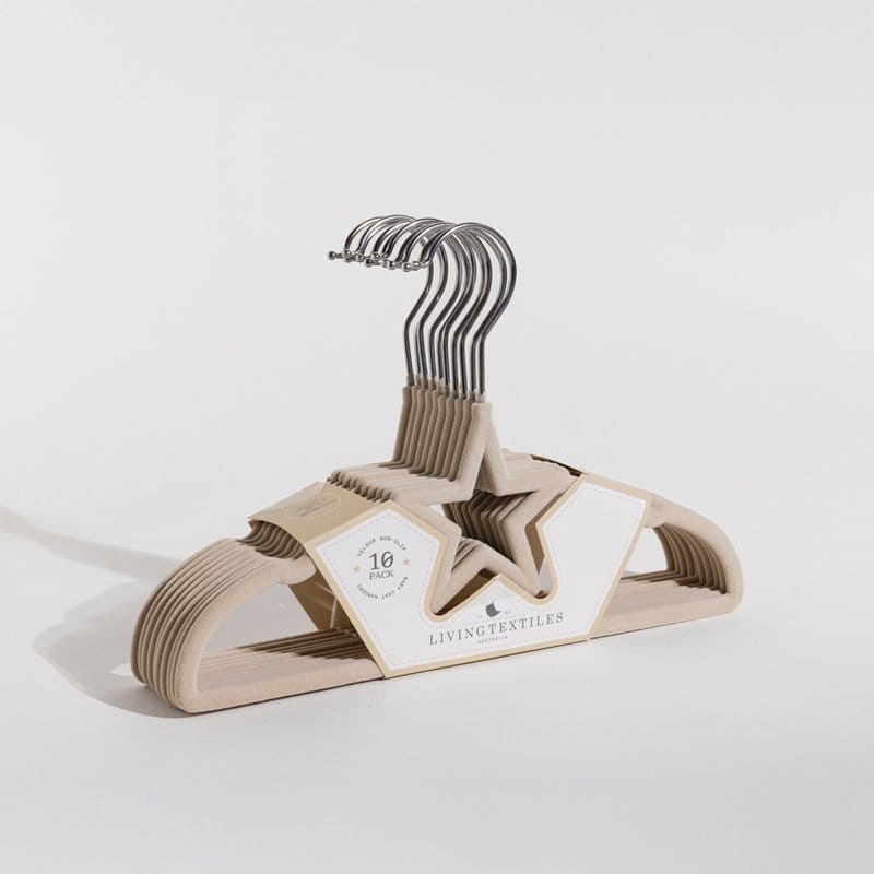 Living Textiles Baby Living Textiles 10pk Baby Coat Hanger -Stars/Beige NEW (Copy)