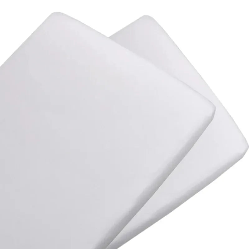Living Textiles Baby Living Textiles 2-Pack Jersey Bassinet Fitted Sheets - White NEW