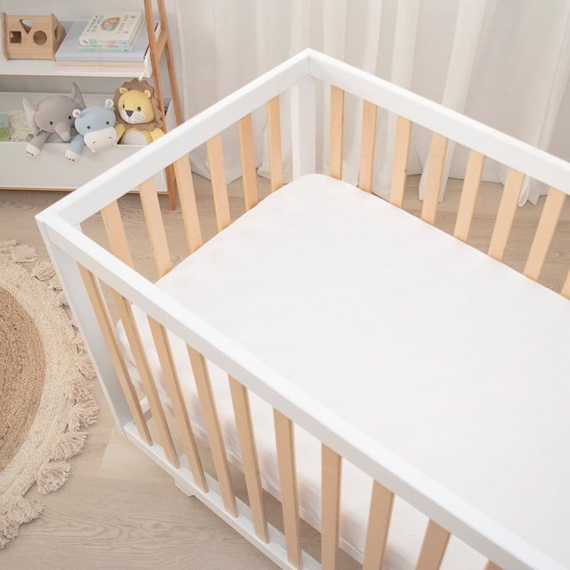 Living Textiles Baby Living Textiles 2 Pack Jersey Cot Fitted Sheet - White - NEW