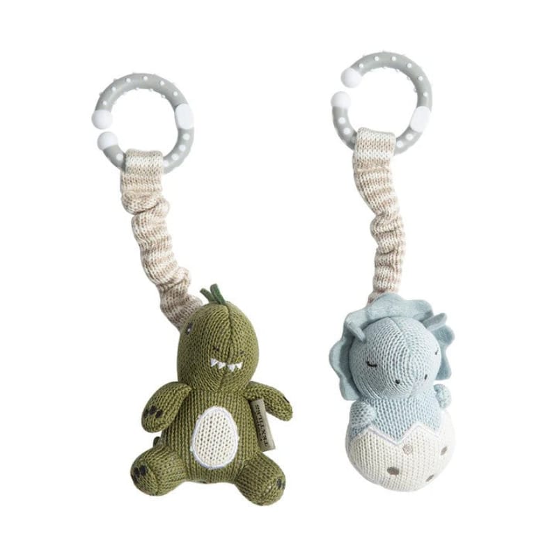 Living Textiles Baby Living Textiles 2 Pack Stroller Toys - Dinosaurs NEW