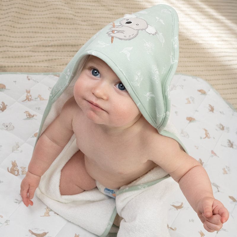 Living Textiles Baby Living Textiles Australiana Organic Hooded Towel - Koala - NEW