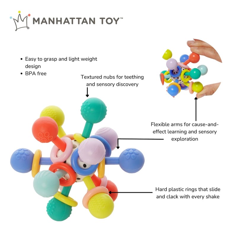 Mahattan Toy Manhattan Toy Atom Colorpop Teether (new)