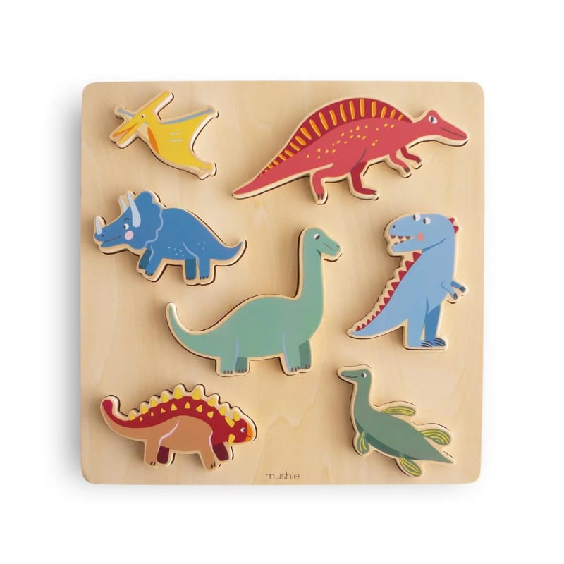 Mushie baby & toddler toys Mushie Wooden Puzzle - Dino