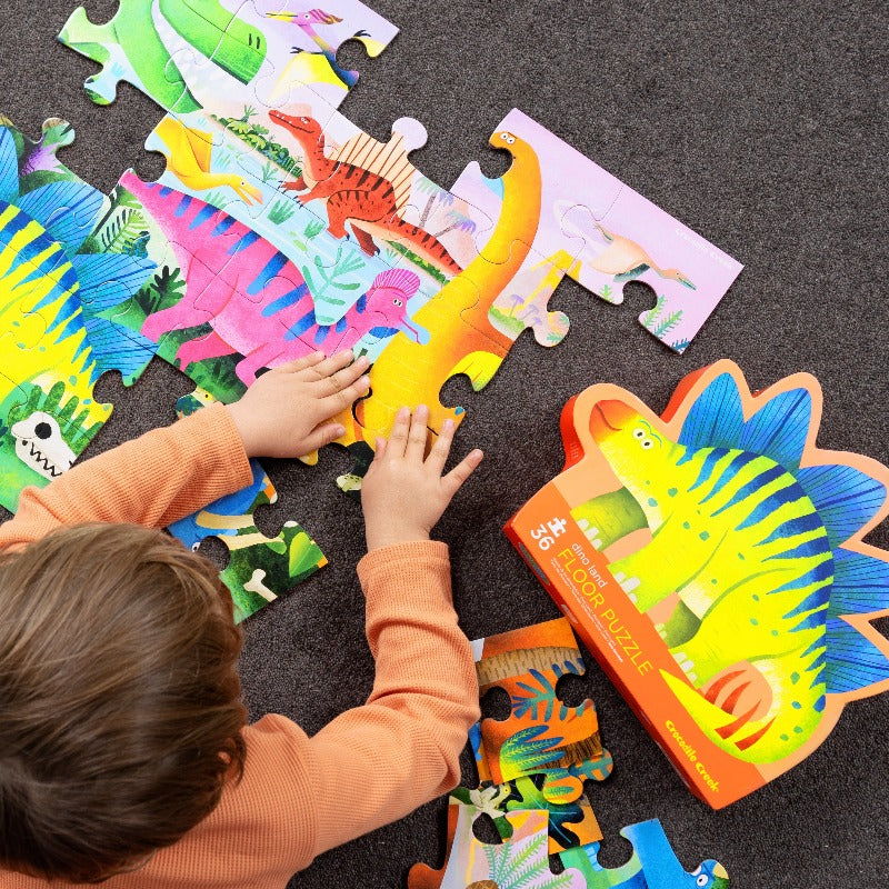 Neuroblastoma Australia Crocodile Creek 36-Piece Floor Puzzle - Dino Land (ages 3+) - NEW