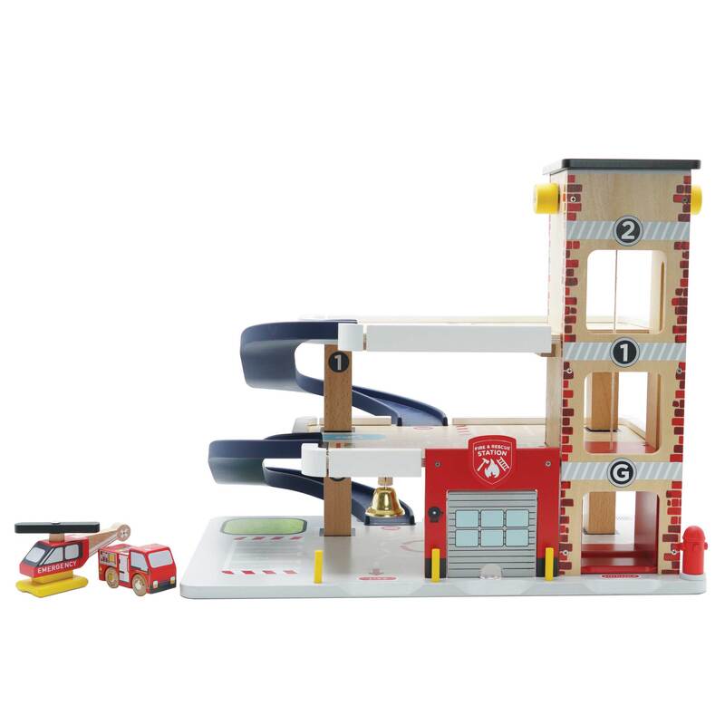 Neuroblastoma Australia Le Toy Van George&#39;s Fire &amp; Rescue Garage (ages 3 years+) - NEW