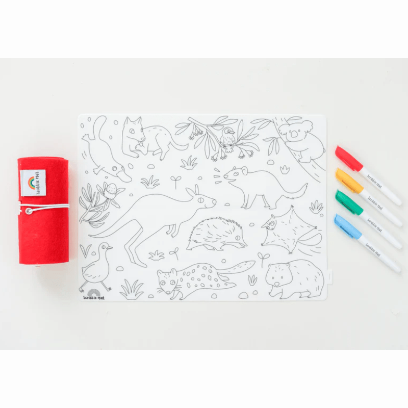 Neuroblastoma Australia Reusable Scribble Mat - Baby Australian Animals (ages 4+) - NEW