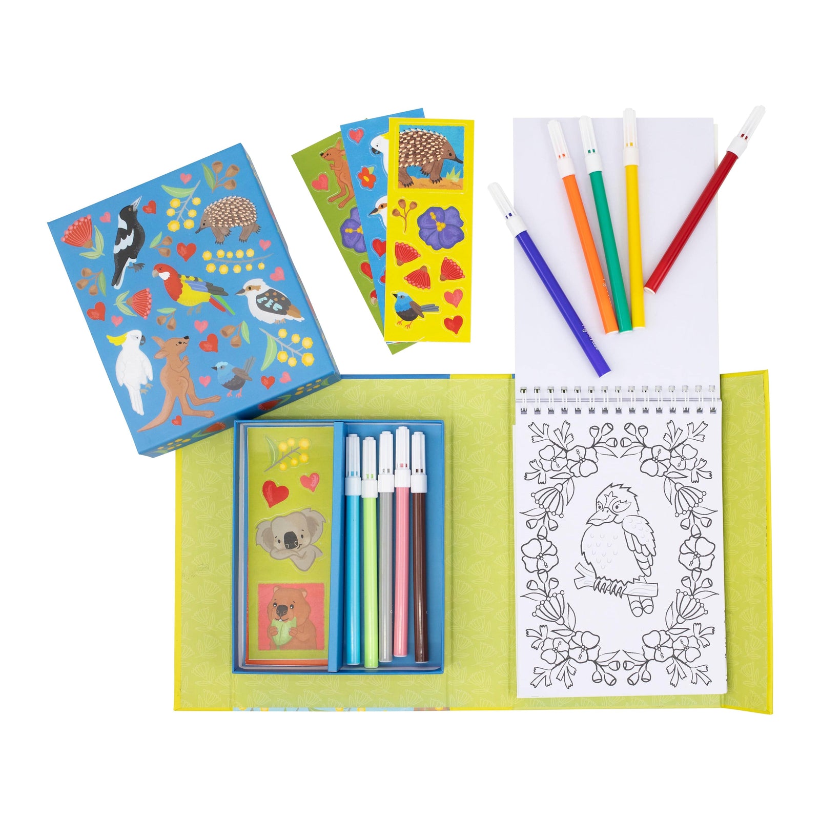 Neuroblastoma Australia Tiger Tribe Colouring Set - Aussie Animals (ages 4+) - NEW