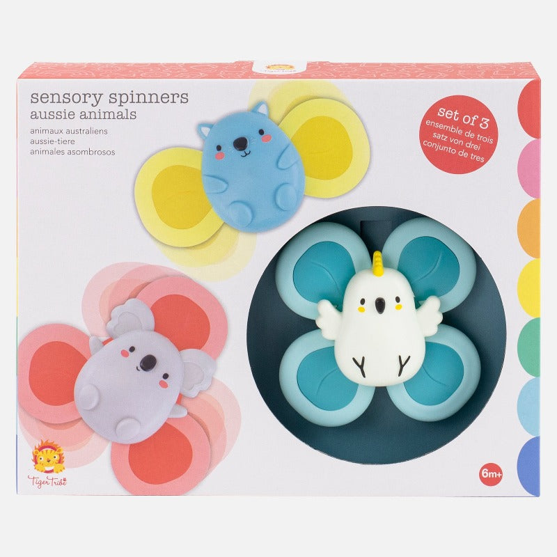 Neuroblastoma Australia Tiger Tribe Sensory Spinners - Aussie Animals (ages 6 months+) - NEW