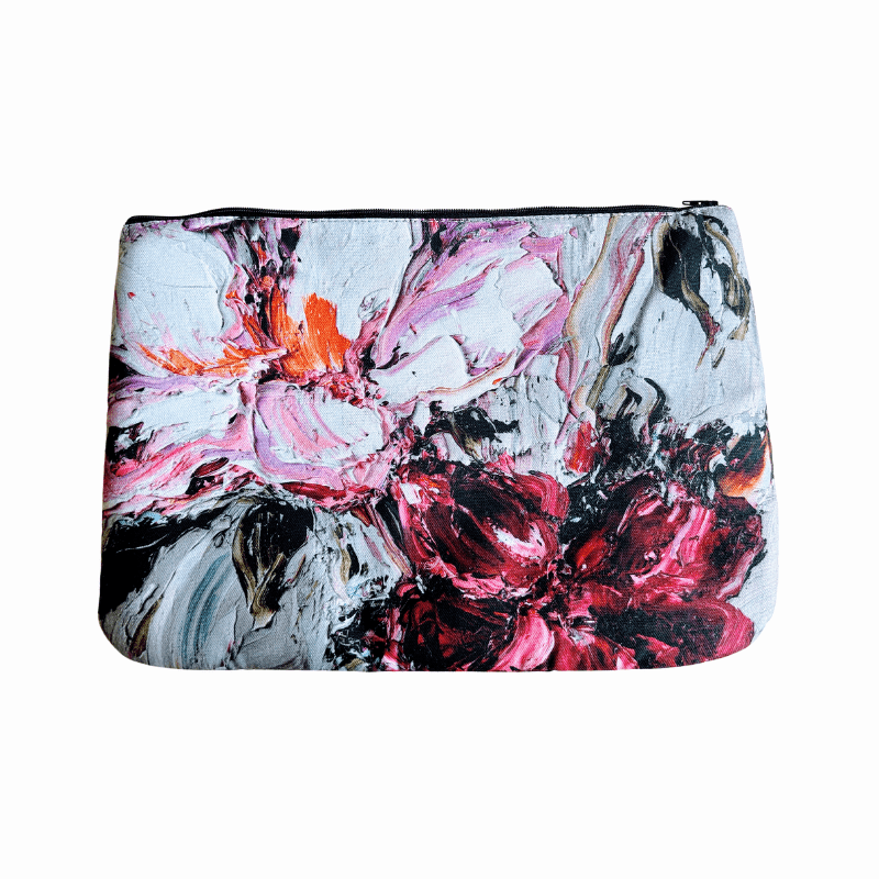 Neuroblastoma Frangipani Cosmetics Bag - designed by artist Craig Waddell - NEW