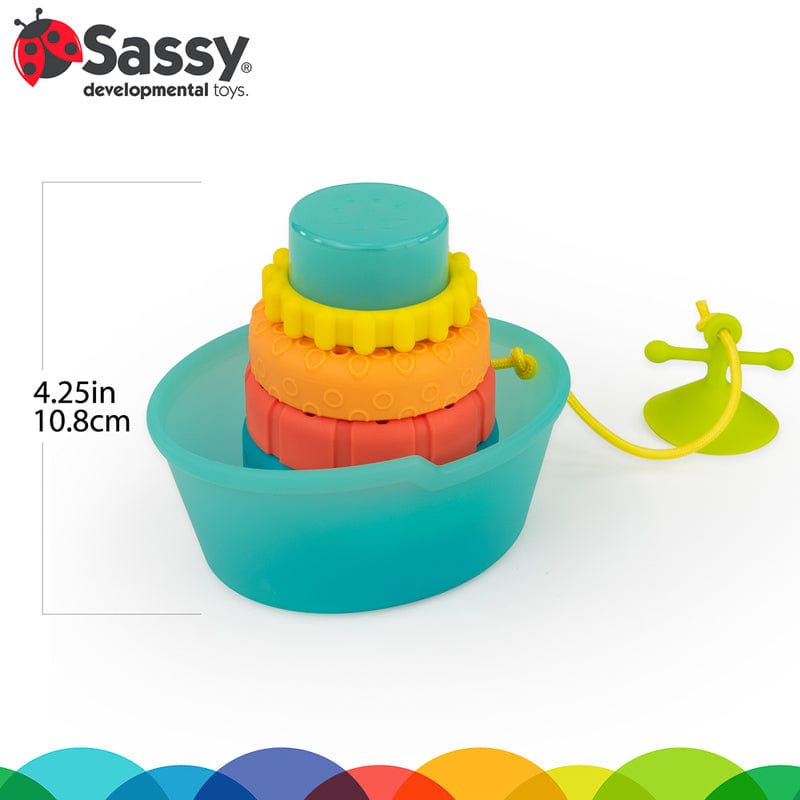Sassy Baby baby &amp; toddler bath toys Sassy Baby Stackin&#39; Ship Tub Toy (ages 6 months+) - NEW