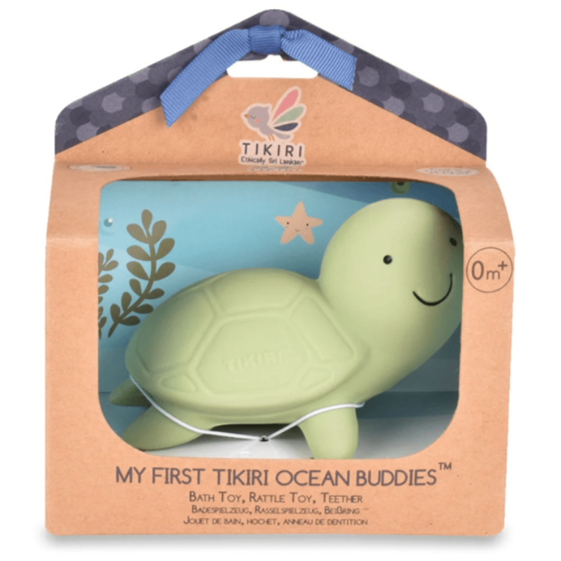 Tikiri Toddler bath toys Tikiri Rubber Turtle Ocean Buddy - NEW