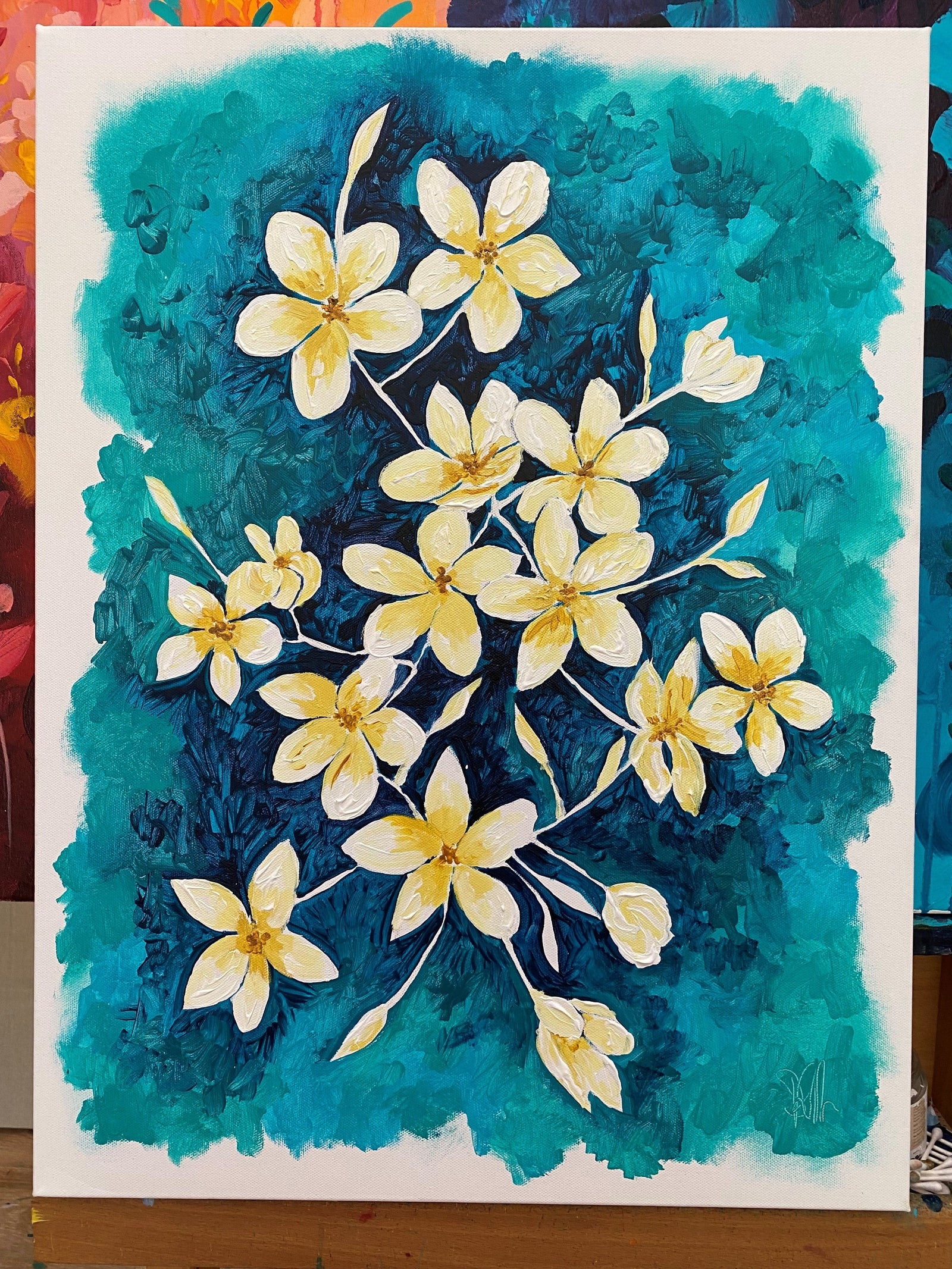 Neuroblastoma Australia bag Limited Edition Frangipani tote bag designed by artist Susan Nethercote