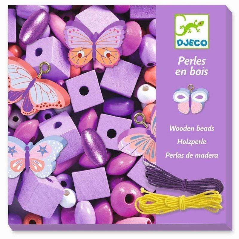 Neuroblastoma Australia DJECO Colourful Butterfly Wooden Beads (ages 4+) - NEW