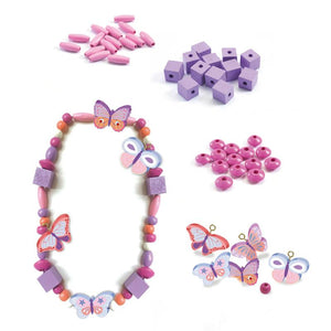 Neuroblastoma Australia DJECO Colourful Butterfly Wooden Beads (ages 4+) - NEW