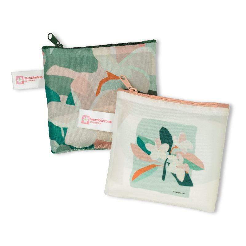 "Sienna's Garden" foldable shopping bags designed by artist Kimmy Hogan (set of 2)