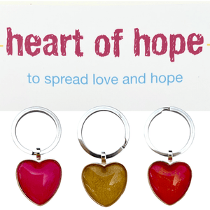 Neuroblastoma Australia Heart of Hope Pin with Keyring (3 colours) - NEW