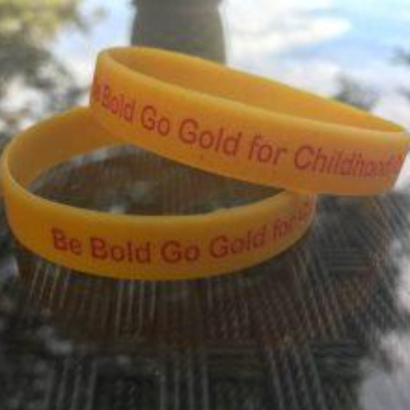 Neuroblastoma “Be Bold, Go Gold” Wristband (Adult)