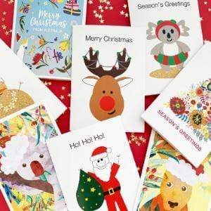 Neuroblastoma Charity Christmas Cards by Candle Bark Creations – Santa & Reindeer
