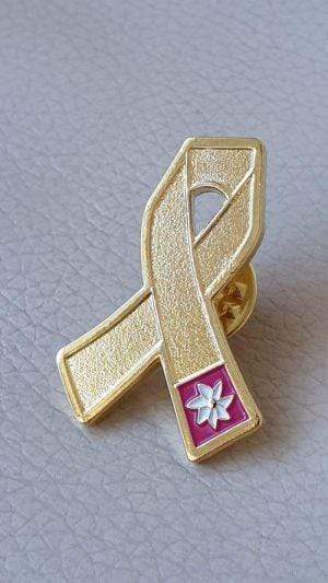 Neuroblastoma Gold Lapel Pin for Childhood Cancer Awareness (pack of 5)