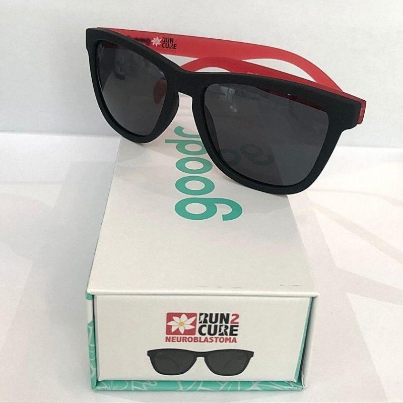 Run2Cure Black w/red Exclusive Run2Cure Goodr Sunglasses - NEW